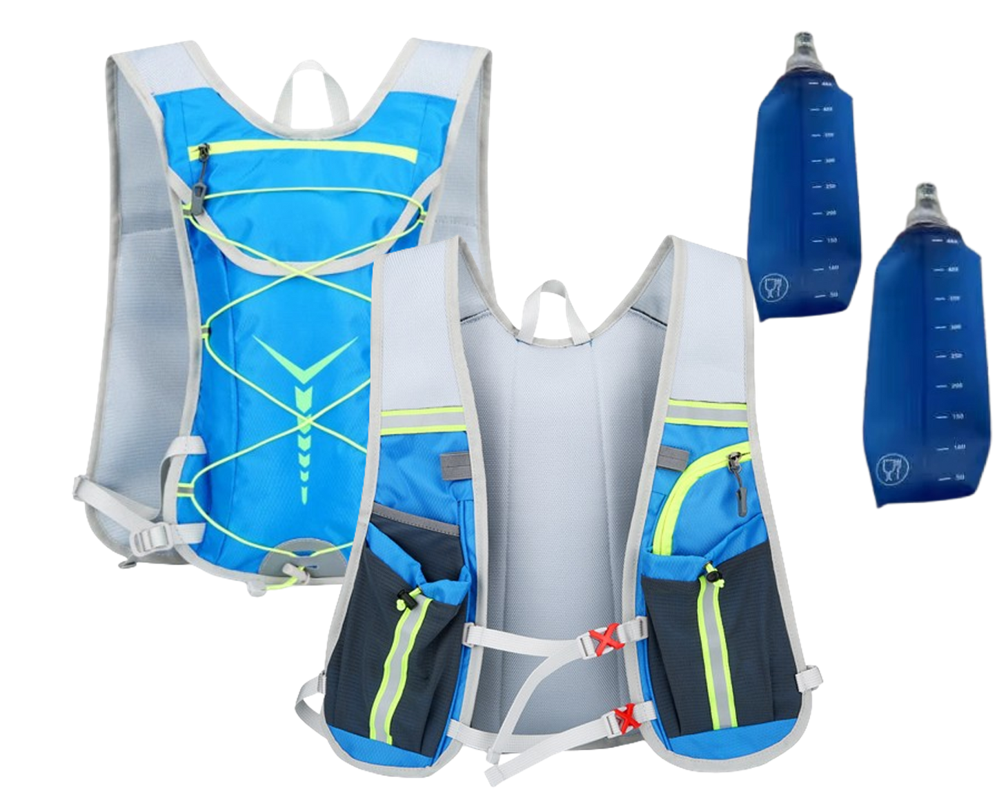 Hydration Vest + 2 Soft Flasks